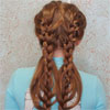 Прическа для девочки на длинные волосы «Переплетенный узор»