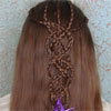 Плетение из кос на длинные волосы - вечерняя прическа для девочки