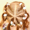Прическа для девочки на средние волосы «Веселые хвостики»