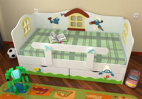 детская кровать в комнате