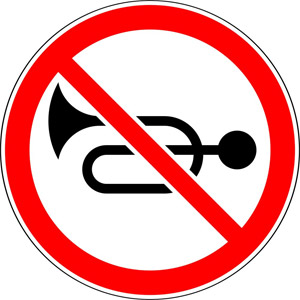 Запрет звуковых сигналов