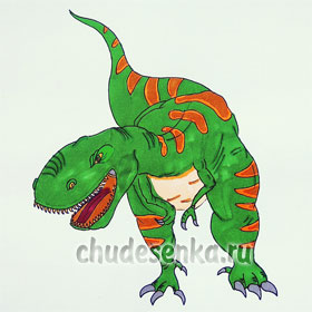 Как нарисовать тираннозавра