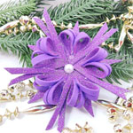 Фиолетовая снежинка из фоамирана на Новый год
