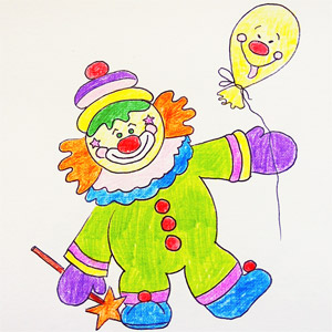 Как нарисовать клоуна карандашом
